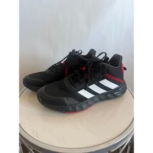 ADIDAS OWN THE GAME 2.0 MENS TRAINERS RED AND BLACK SIZE 9 1/2